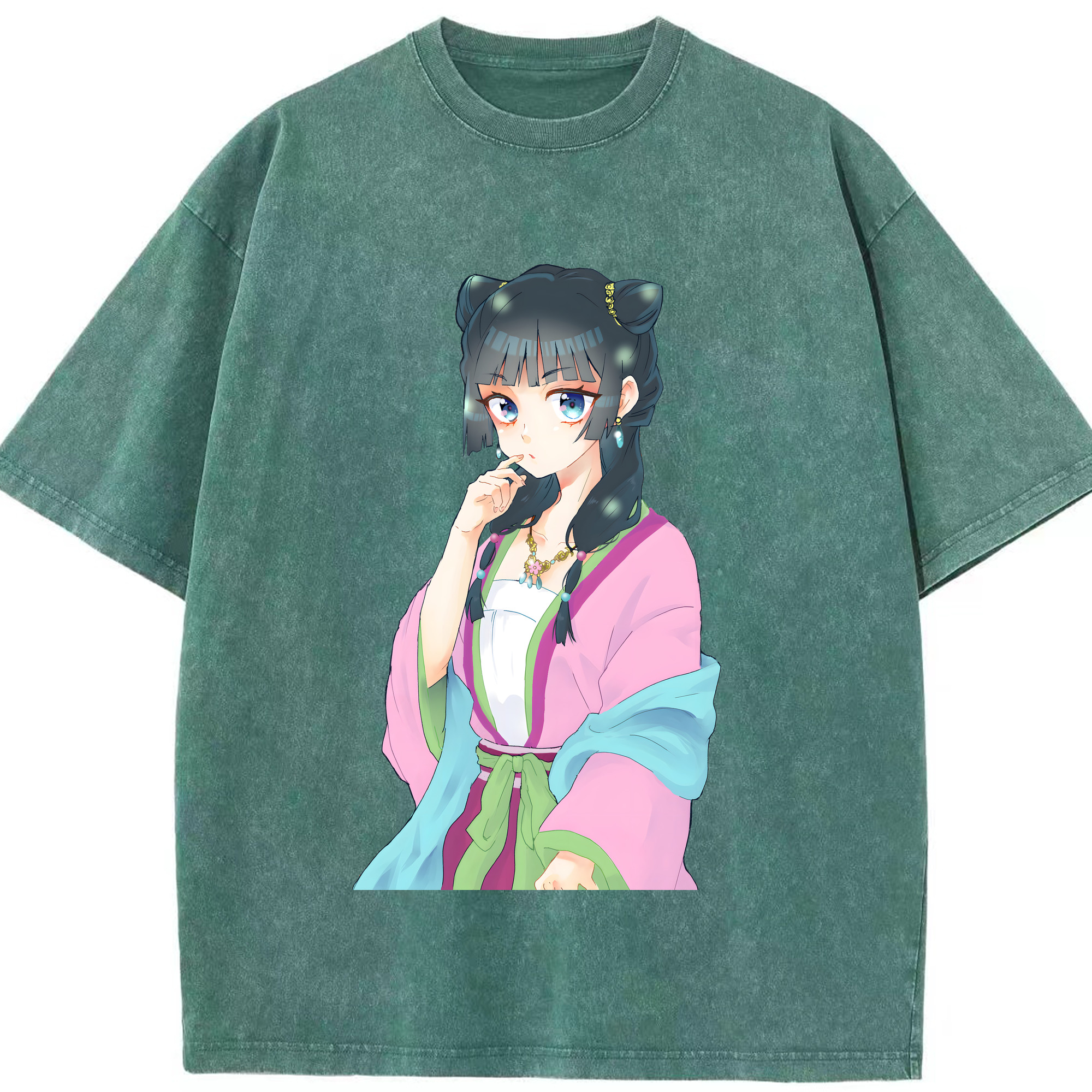 （画像用） 薬屋のひとりごと The Apothecary Diaries 綿100% ヴィンテージ風 半袖Tシャツ（フロントプリント）